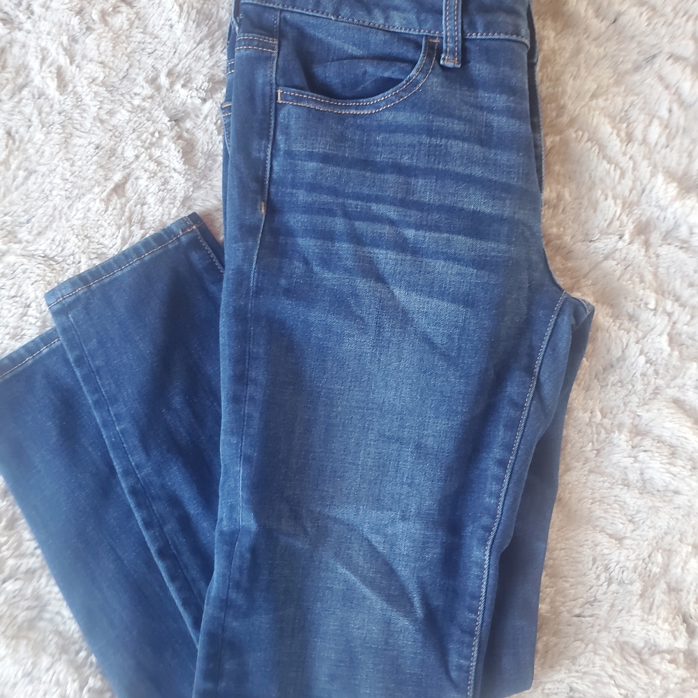 American Eagle Outfitters Dark Blue Super Stretch X4 Skinny Jeans (6 Short)